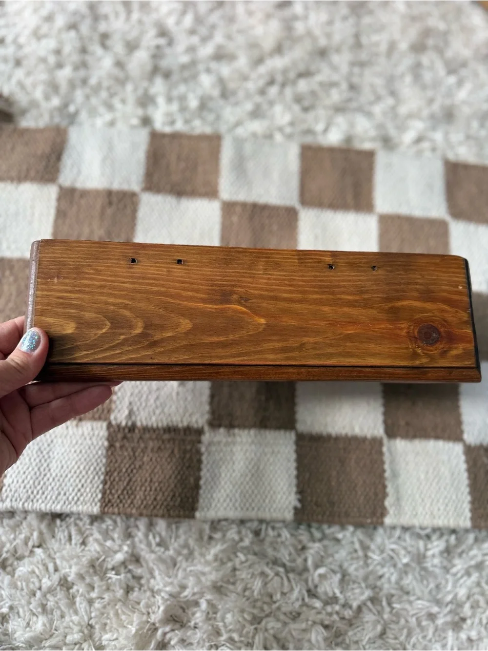 Finished Oak Wood Wall Shelf Country Heart 10’’ Boho Rustic Cottage Farmhouse
